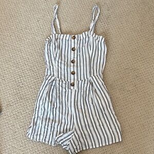 Striped One Piece Romper